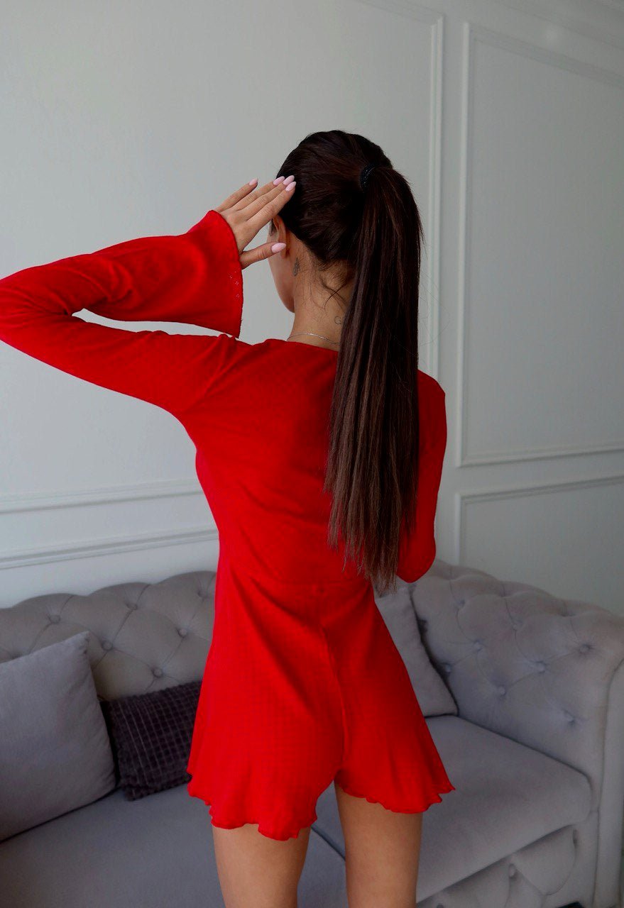 КОМБІНЕЗОН JULIA RED - KIVVI_UKRAINIAN_BRAND